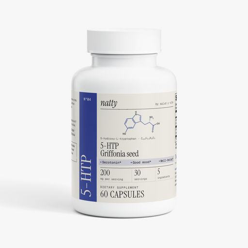 Natty 5-HTP bottle with the Natty label