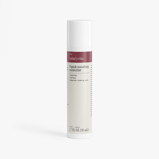 Peptide Smoothing Moisturizer pump bottle on a white background
